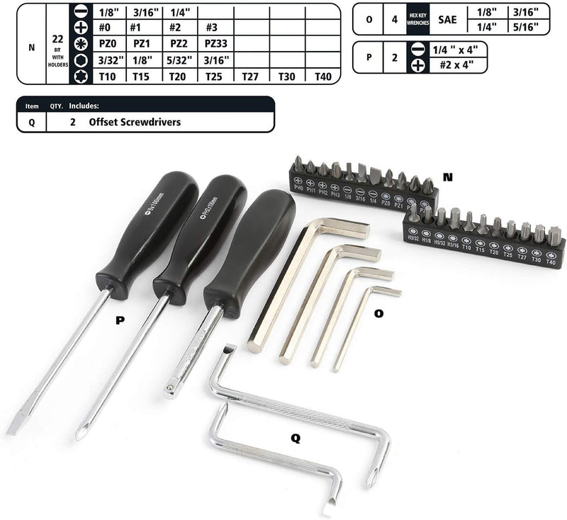 Great Neck MS125 125-Piece Marine Tool Set, Versatile Boat Tool Kit, Water Resistant Marine Tool Kit Case, Emergency Marine Tool Kit for Boats, Chrome Plated