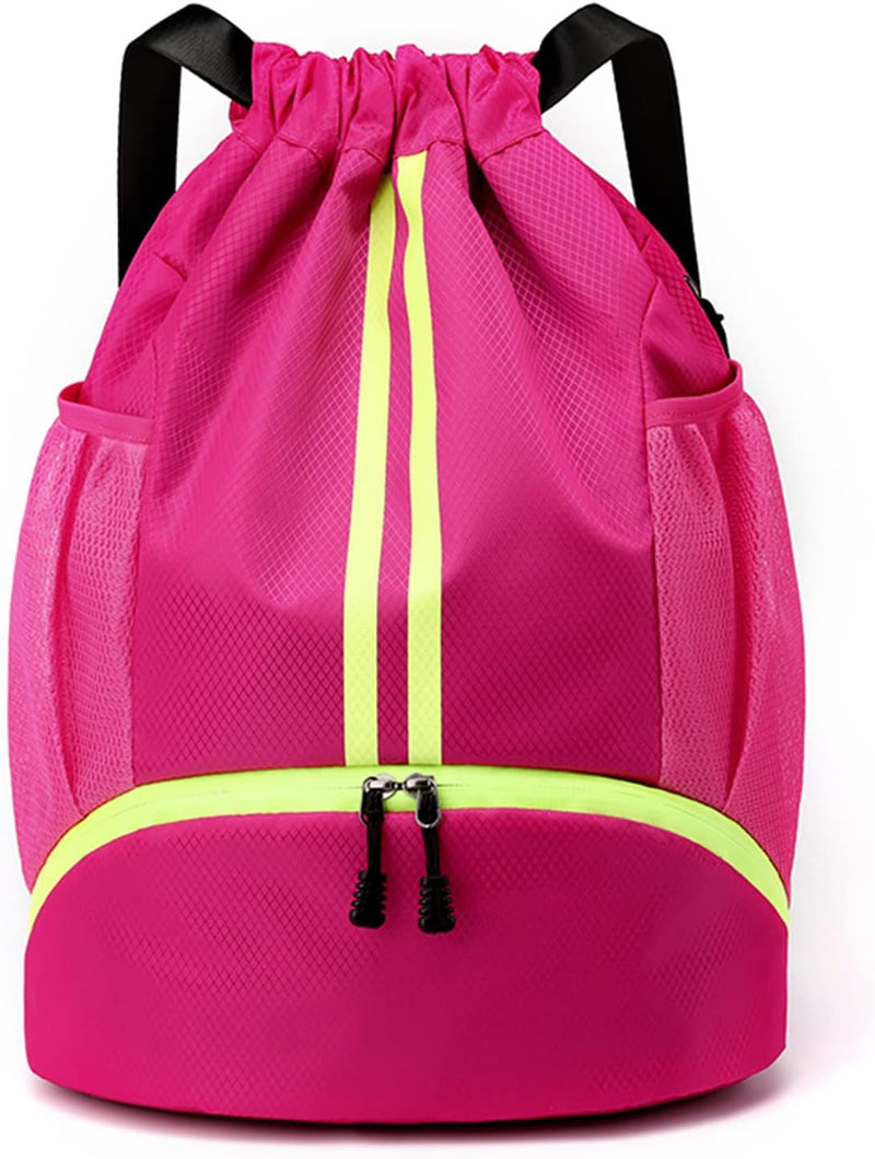 BROTOU Soccer Bags, Football Backpack, Volleyball Bag, Drawstring Soccer Backpack with Ball and Shoe Compartment