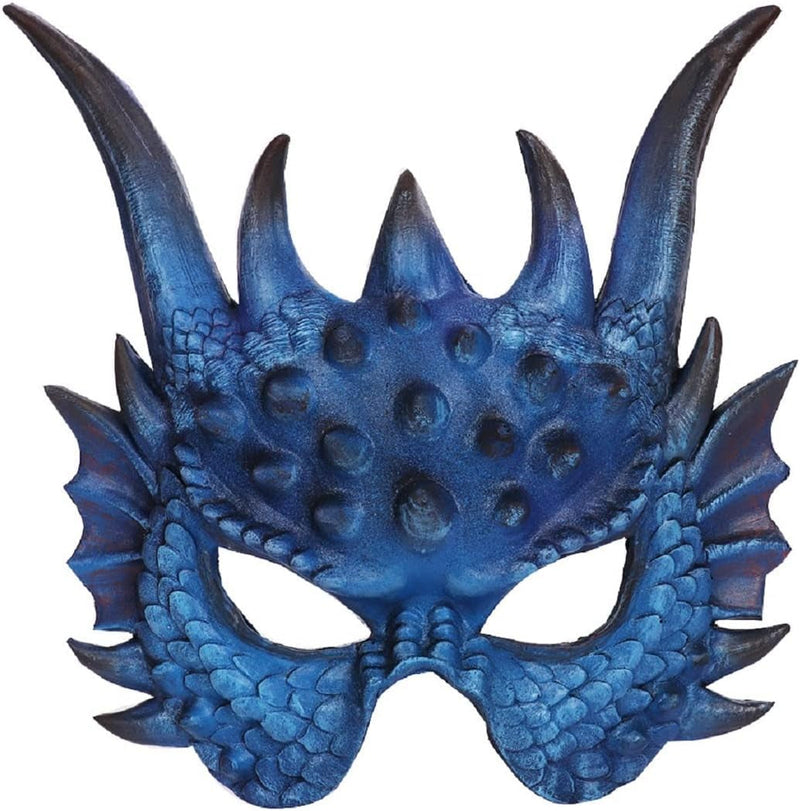 Dragon Mask Halloween Masquerade Foam Mask Half Face Mask for Cosplay Costume