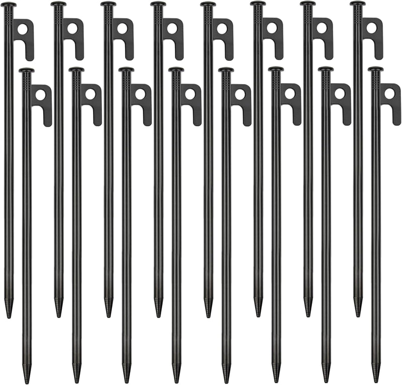 8 Pack Tent Stakes Heavy Duty Metal Tent Pegs for Camping Steel Tent Stakes 8 Inch Unbreakable and Inflexible