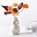 6.2 " Small Ceramic Modern Decor Flower Vase Boho Female Body Art NBHUZEHUA Gold Home & Garden > Decor > Vases NBHUZEHUA White Vase  