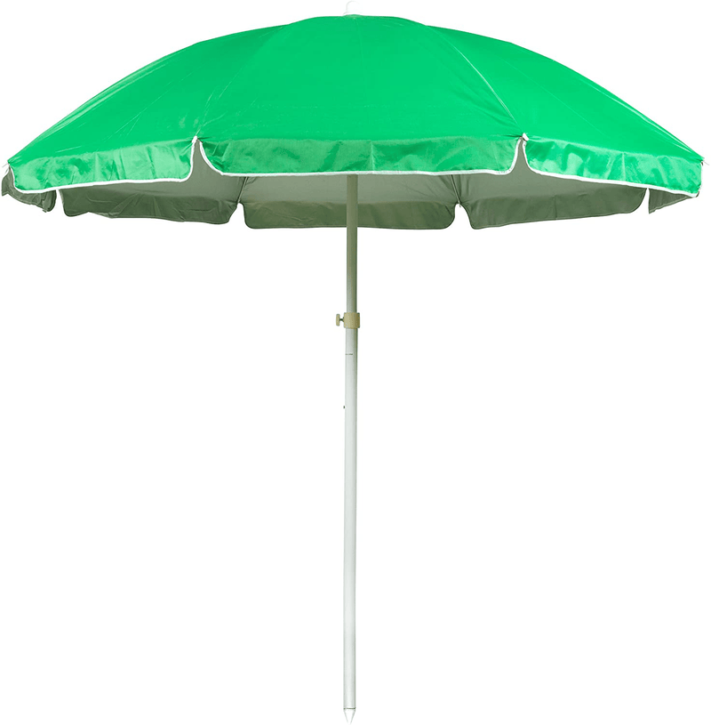 6.5' Portable Beach and Sports Umbrella by Trademark Innovations (Blue) Home & Garden > Lawn & Garden > Outdoor Living > Outdoor Umbrella & Sunshade Accessories Trademark Innovations Green  