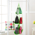 6 Pocket Transparent Hanging Handbag Furniture > Cabinets & Storage > Armoires & Wardrobes KOL DEALS Green  