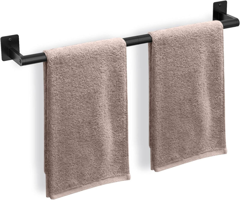 Bathroom Towel Bar, 24 Inch Towel Racks for Bathroom Wall Mounted, Heavy Duty Hand Towel Holder Organizer, Modern Home Decor Towel Rod, Matte Black Single Bar