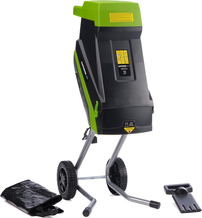 Earthwise GS70015 15-Amp Garden Corded Electric Chipper, Collection Bin