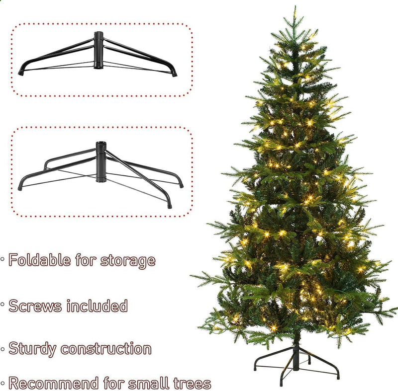 20 Inches Christmas Tree Stand for Artificial Trees,Bold Upgraded Version Base Metal Xmas Tree Folding Replacement Holder, Folding Christmas Tree Base for 3—10 Ft Artificial Trees