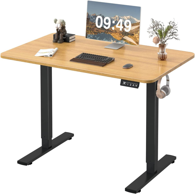 Furmax Office Standing Desk with Height Adjustable Metal Legs, Carbon