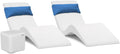 Aqua Outdoors - In-Pool Chaise Lounger - Pool & Sun Shelf Lounge Chair - Designed for Water Depths up to 9” - Compatible with All Pool Types - Poolside & Sun Deck Tanning - Set of 2 - Classic White
