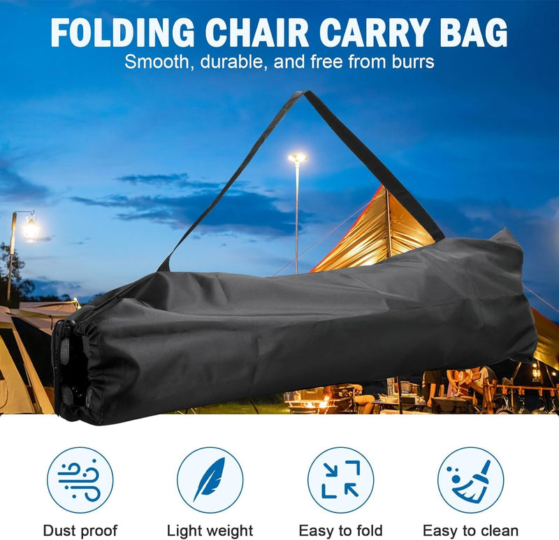 Camping Chairs Folding Bag for Coleman, Foldie Travel Camp Chair Carry on Bag, Portable Protective Carrying Beach Chairs Bag, Lawn Chair Sports & Outdoors, Black (Chair Is Not Included)