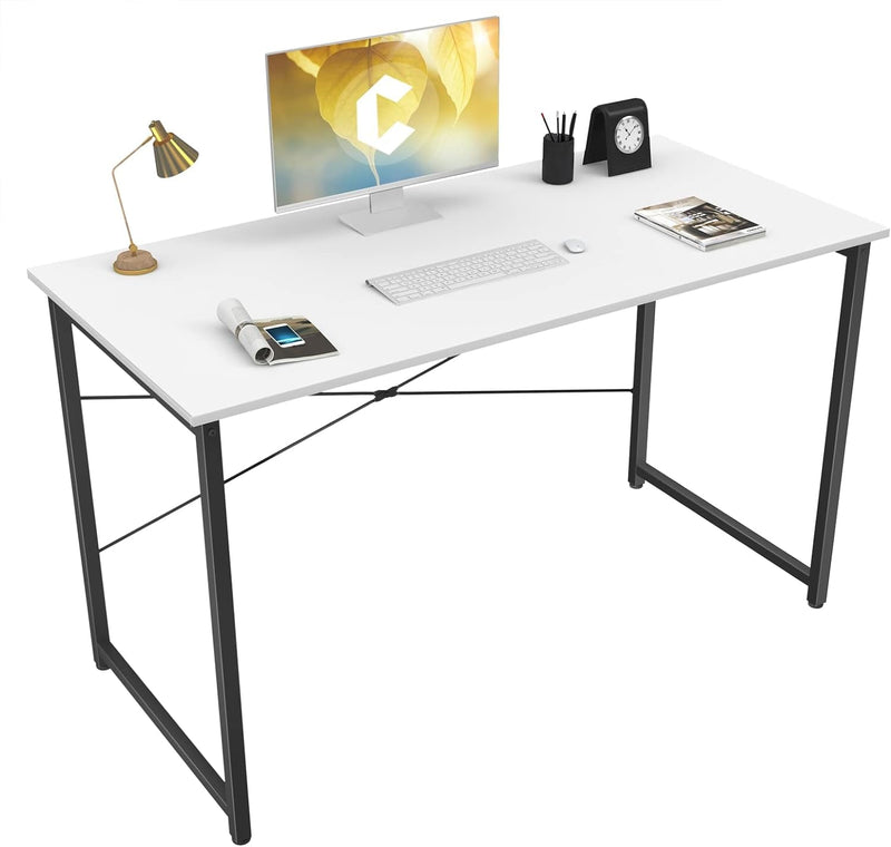 Cubiker Computer Desk, 32 Inch Small Home Office Desk for Small Spaces, Modern Simple Style for Home, Office, White