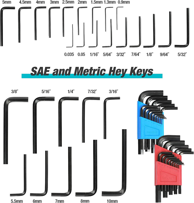 DURATECH 138-Piece Mechanics Tool Set, Standard (SAE) and Metric Polished Chrome Sockets Set with Hard Case