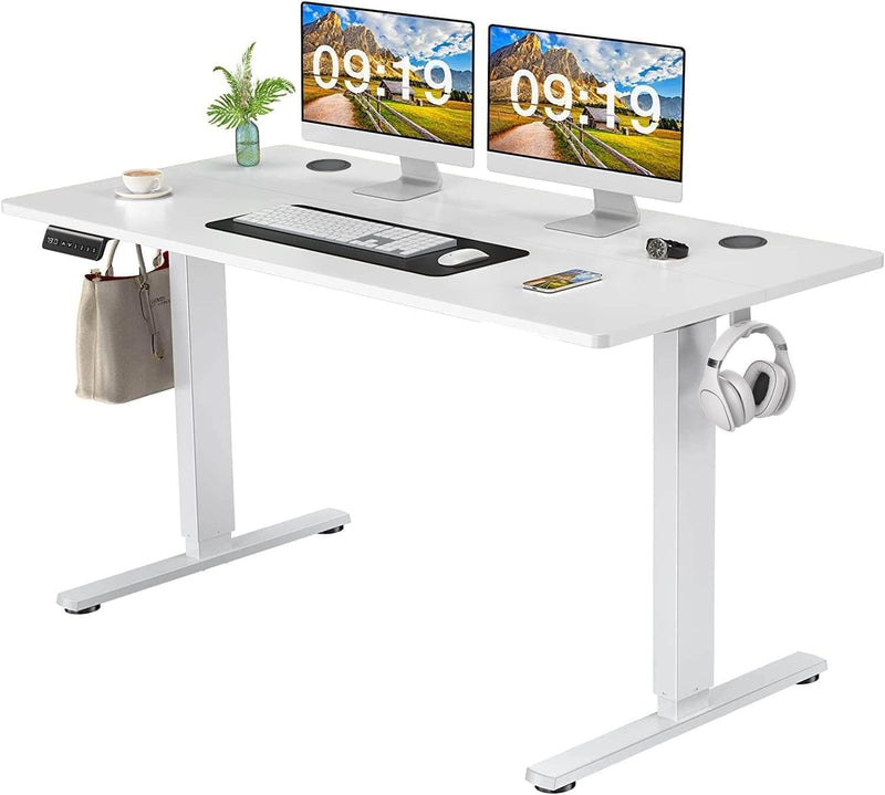 Electric Height Adjustable Standing Desk 40X24 Inches Sit Stand Desk Home Office Desk,Work from Home Desk,Rising Desks for Home Office,Black