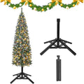 Artificial Christmas Tree Stand, Fake Foldable Christmas Tree Base for 2Ft to 6Ft Christmas Tree, Fits 0.5Inch-1 Inch Tree Pole, Black