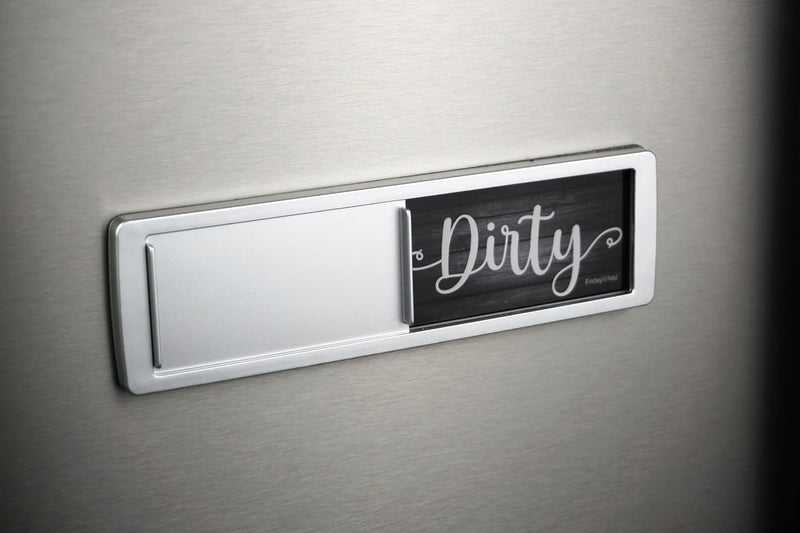 Dishwasher Magnet Clean Dirty Sign, Strong Clean and Dirty Magnet for Dishwasher, Universal Dirty or Clean Dishwasher Magnet Indicator, Clean/Dirty Farmhouse Dark Wood Dish Wash Sign Magnet