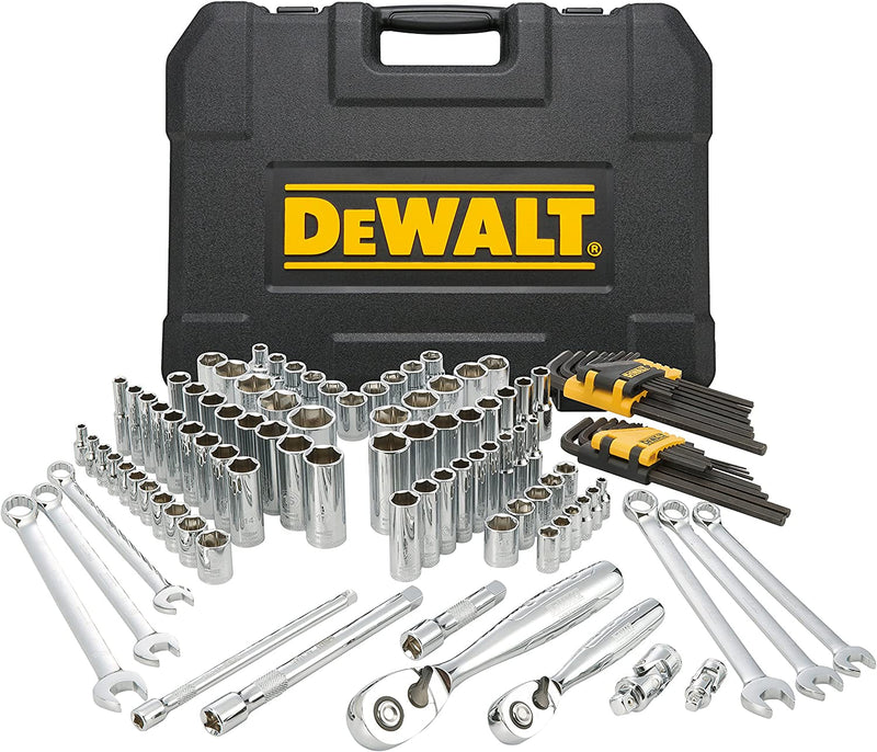 DEWALT Mechanics Tools Kit and Socket Set, 204-Piece, 1/4" & 3/8" & 1/2" Drive, MM/SAE (DWMT72165)