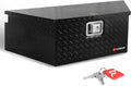 39 Inch Trailer Tongue Box Aluminum Trailer Tool Box for Storage Toolbox with Lock - Black