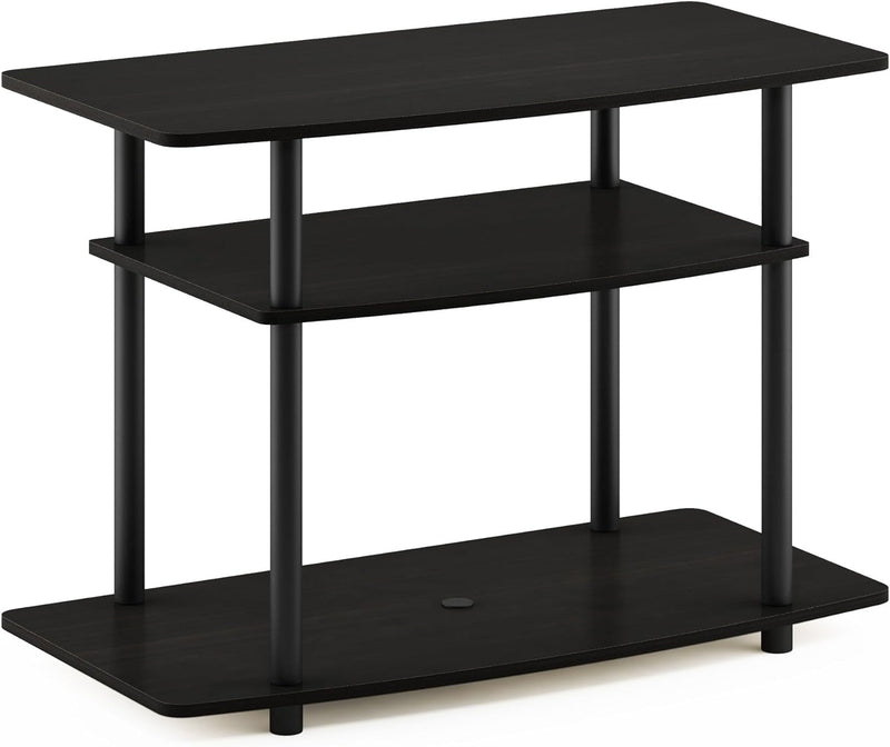 Furinno Turn-S-Tube No Tools 3-Tier Entertainment TV Stands, Espresso/Black