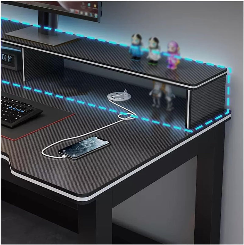 Computer Desk PC Desktop Table Double Desktop Student Desk Home Bedroom Study Table Office Desk Simple Gaming Table PC Table for Home Office Study Room Workstation