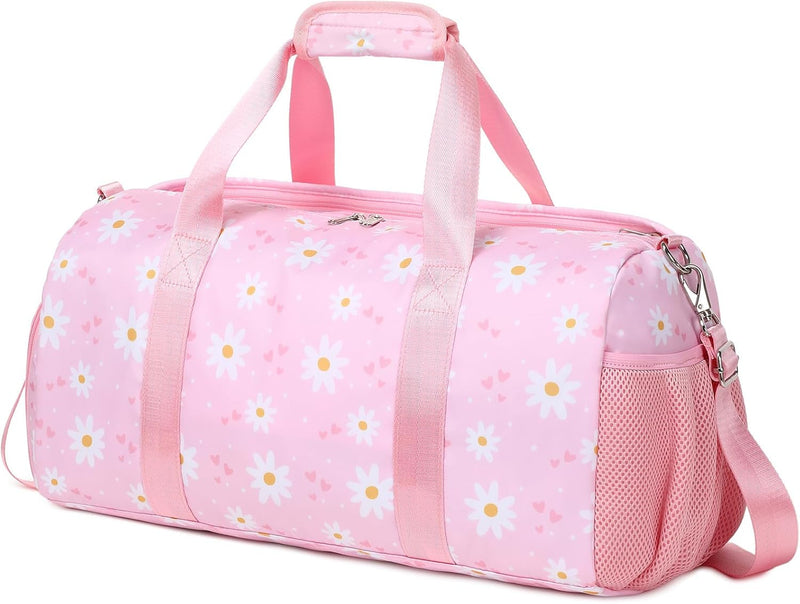 Duffel Bag for Girls Fluffy Dance Bag for Girls Ballet Bag Girls Sports Gym Bag Water Resistant Travel Duffle Bags with Shoes Compartment