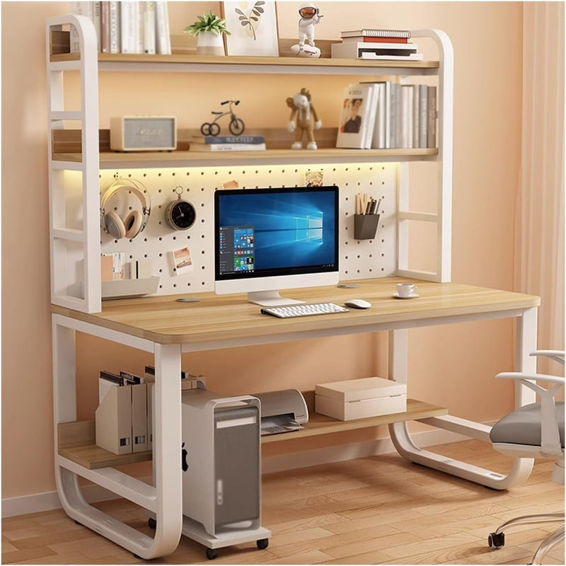 Computer Desks PC Desktop Desk Desk Bookshelf One Student Writing Desk Home Simple Office Desk PC Table Black White Style Variety Office Desks