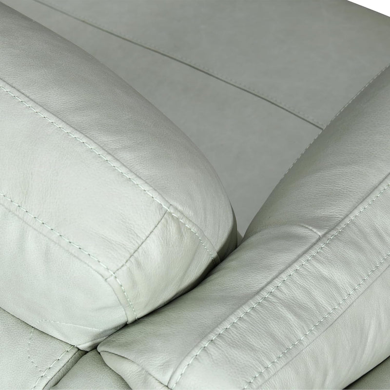 Armen Living Franz Modern Leather Sofa, 87", Mint