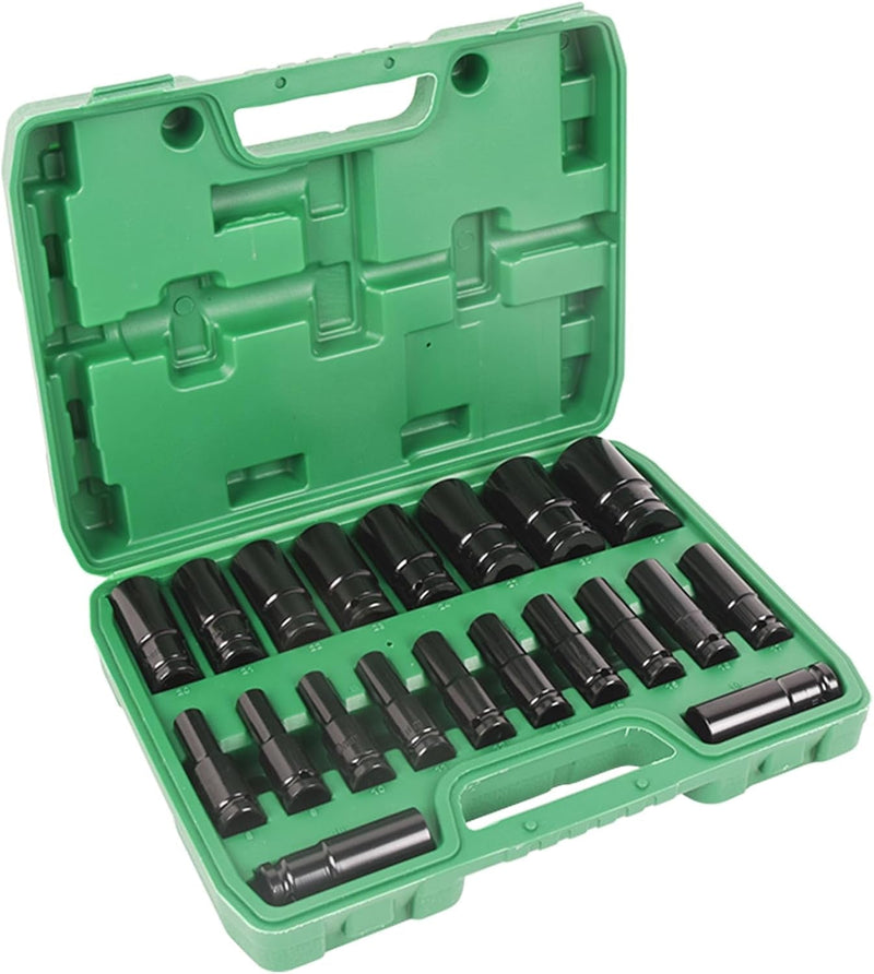 108Pcs 1/2" 1/4" Socket and Drive Tool Set Mechanics Tools Kit Sockets Ratchet Wrench Set Metric Drive Socket Set, 1/2" 1/4" Drive Sizes with Plastic Toolbox