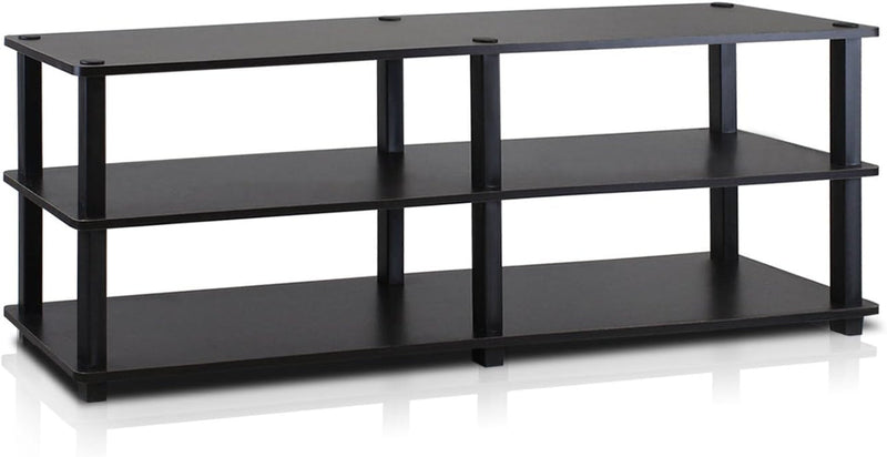 Furinno Turn-S-Tube No Tools 3-Tier Entertainment TV Stands, Espresso/Black