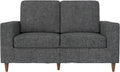 DHP Liah Loveseat Sofa with Pocket Spring Cushions, Dark Gray