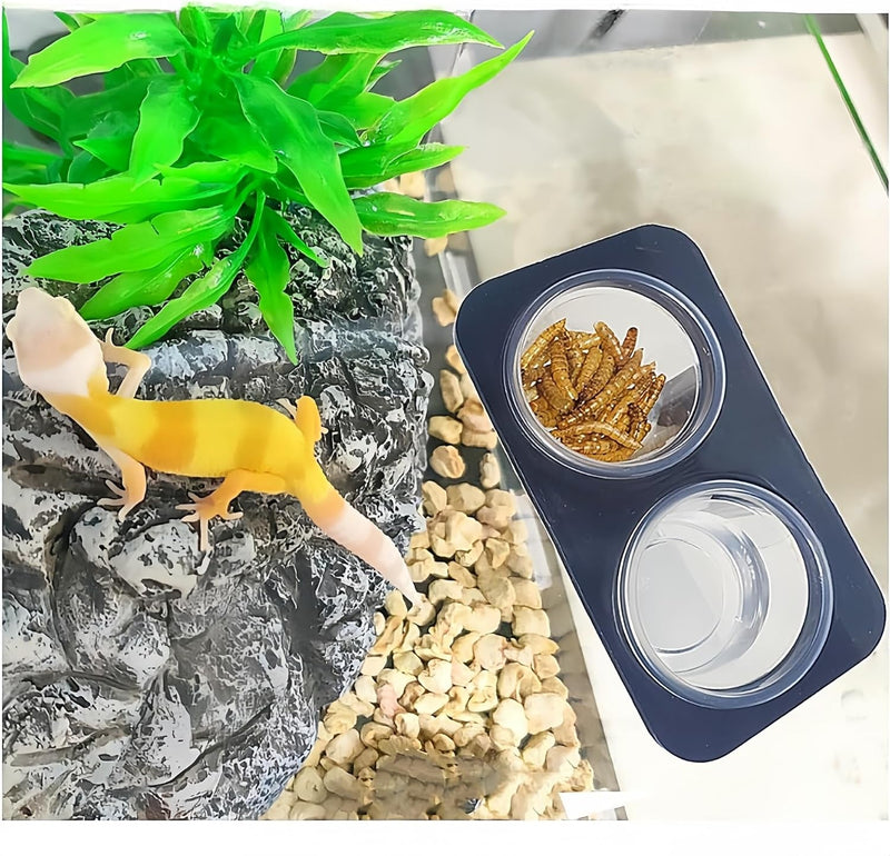 100 Pcs 0.5Oz Crested Gecko Food and Water Feeding Cups, Reptile Feeder Bowls, for Lizard and Other Small Pet Ledge Accessories Supplies