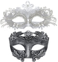 Couple Masquerade Metal Mask Roman Greek Man Mask Venetian Halloween Costume Ball Mask Mardi Gras Mask Cosplay Party Mask