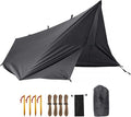 FREE SOLDIER Waterproof Portable Tarp Multifunctional Outdoor Camping Traveling Awning Backpacking Tarp Shelter Rain Tarp (Brown)