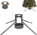 Christmas Tree Stand for Real Trees, Heavy Duty Metal Live Christmas Tree Stand, Universal Adjustable Replacement Xmas Tree Base Holder for Fresh Tree 3-10Ft, Fit 2.17-4.34 Inch Trunk Diameter Black