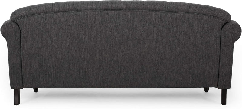 Christopher Knight Home Tracy Contemporary Deep Tufted Sofa with Nailhead Trim, Charcoal