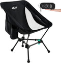 2-Cinchlock Camping Chairs 2 Pack Black, Portable Lightweight Camping Chair, Backpacking Foldable Chair for Adults, Ultralight Hiking Chairs for Outdoor, Picnic, Travel