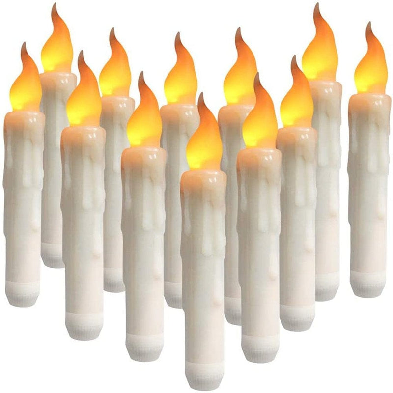 6PCS Flameless Taper Candles with Remote & Timer Flickering Realistic LED Battery Window Candles Warm White Home & Garden > Decor > Seasonal & Holiday Decorations NEWEEN 6PCS Taper Candle 