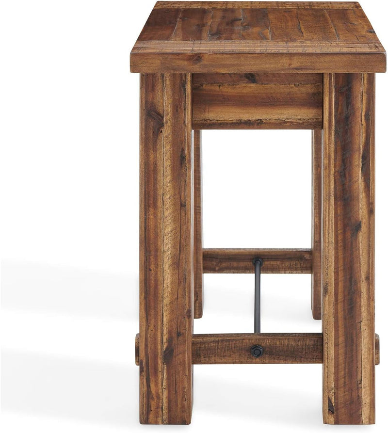 Alaterre Furniture Durango 27" W Industrial Wood End Table