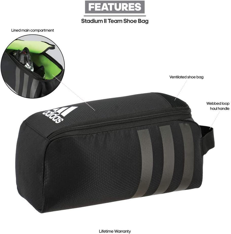 Adidas Stadium 2 Team Shoe Bag, Black, One Size