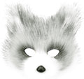 Animal Fox Wolf Mask Halloween Party Cosplay Costumes Props Plush Cat Half Face Masks Carnival Christmas Masquerade