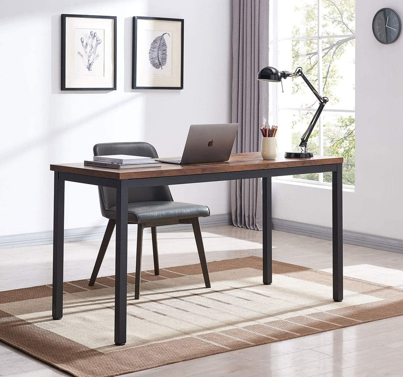 Brown Computer Desk 47'', Industrial Home Office Desk, Study and Work Desk