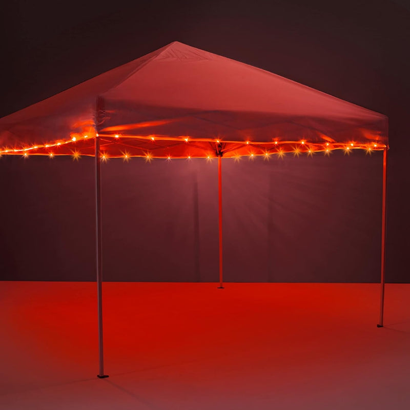 Brightz LED Canopy Lights, White - Outdoor Canopy Tent Lights for 10Ft X 10Ft Tents - Football Tailgate Essentials & Accessories - 40Ft String Light