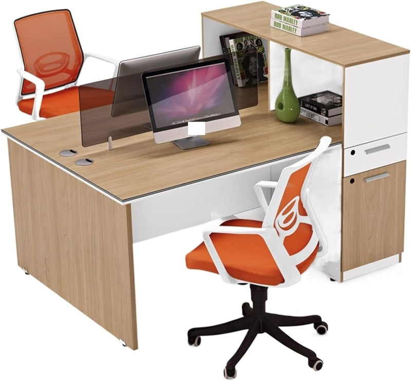 Bgz Office Desk Office Furniture 4-Person Desk, Screen, Desk Chair, Combined Desk