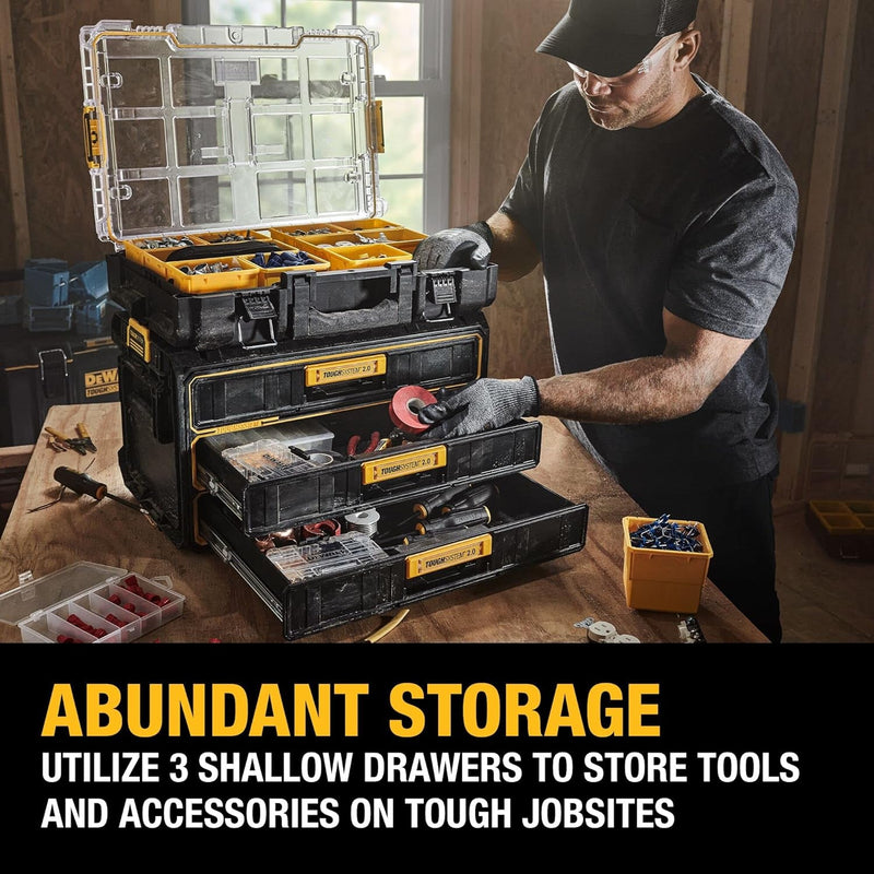 DEWALT TOUGHSYSTEM 2.0 Tool Organizer and Storage 3 Drawer Unit (DWST08330)