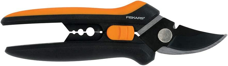 Fiskars Pruning Snips - 6" Garden Shears with Comfort Grip and Spring Action - Sharp and Precise Non-Stick Steel Blades - Quality Pruning Shears for Plants in Grow Tents and Hydroponics - 2 Pack