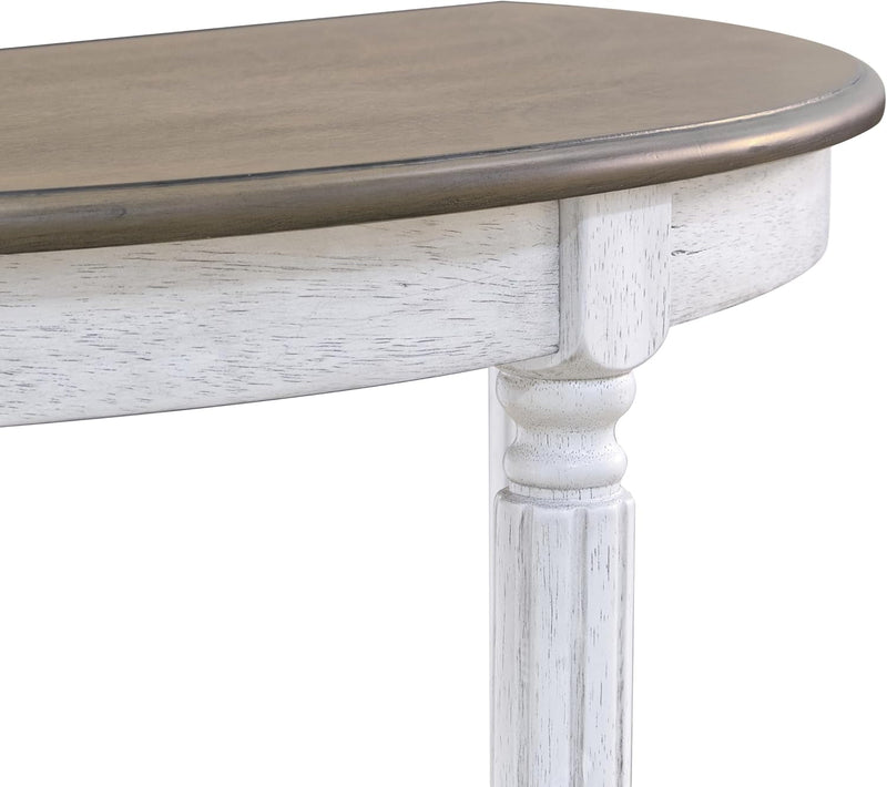 Galano Marcello Console Table, Small Entryway Table, Thin Sofa Table, Side Table, Display Table, for Hallway, Bedroom, Living Room, Foyer, 11.81" D X 35.43" W X 29.92" H, Antique Oak & White