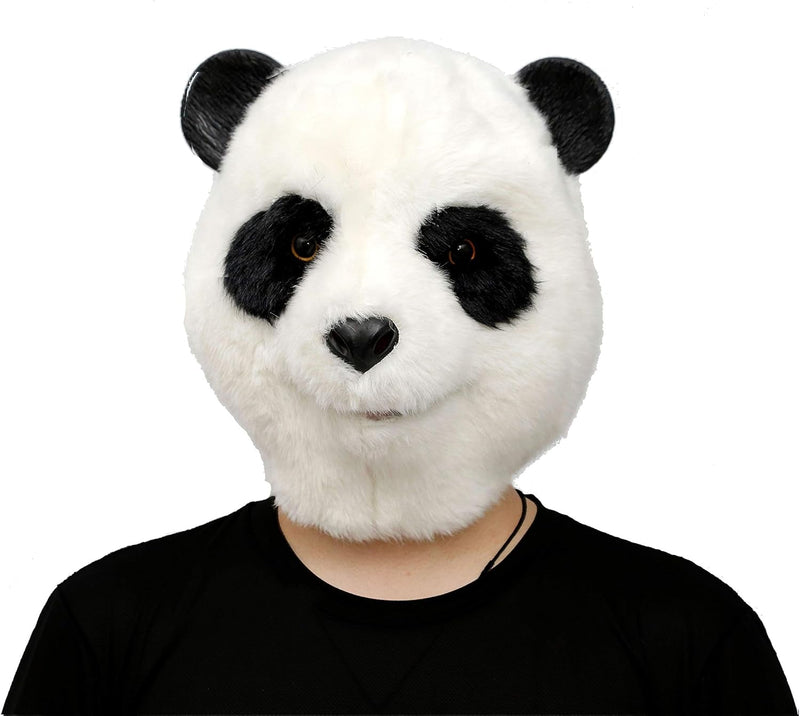 Creepy Party Panda Mask Animal Head Mask Deluxe Novelty Christmas Costume Party Latex Animal Head Mask