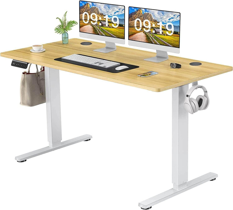 Electric Height Adjustable Standing Desk 40X24 Inches Sit Stand Desk Home Office Desk,Work from Home Desk,Rising Desks for Home Office,Black