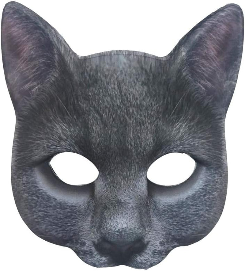 1Pcs Halloween Realistic Cat Masks Animal Cat Mask for Halloween Christmas Easter Novelty Costume Party Accessory