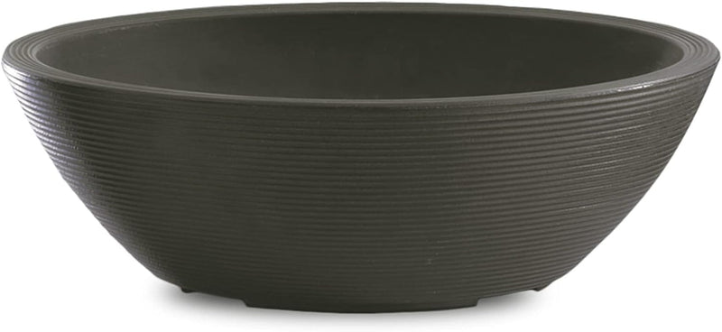 Crescent Garden Delano Oval Planter, Double-Walled Plant Pot, 24" X 17' (Midnight Blue)