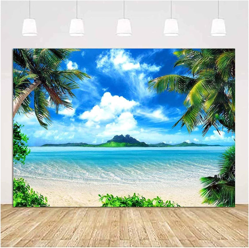 7X5Ft Beach Photography Backdrops Ocean Photo Booth Wedding Party Decoration Supplies Background Studio Props Vinyl