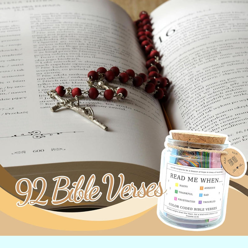 Bible Verse Jar, Christian Gifts for Women, Christmas Gifts for Women, Bible Jar, Bible Accessories Women, Prayer Jar, Religious Gifts for Women, Christmas Gifts for Kids, Christmas Gifts 2024